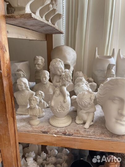 Кашпо, статуэтки, фигурки из гипса брак