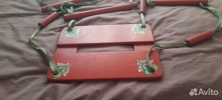 Качели детские подвесные деревянные. Раритет СССР