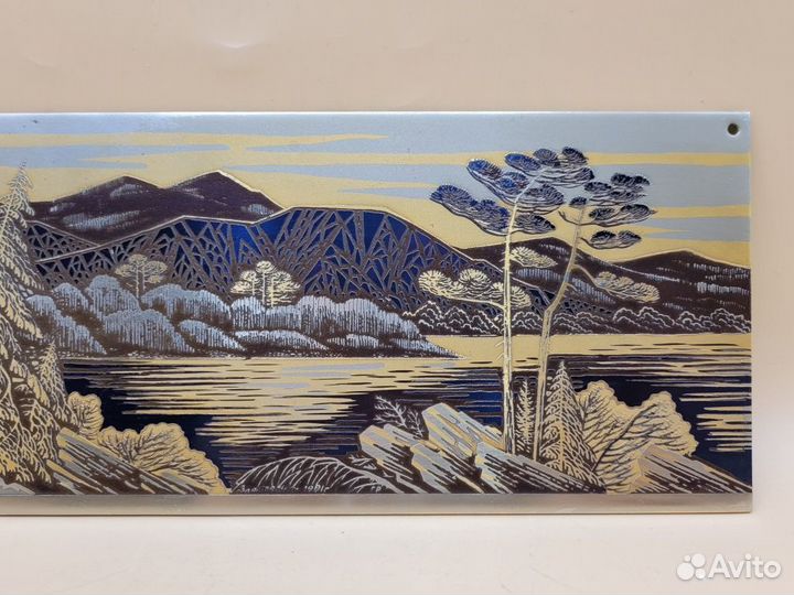 Златоустовская гравюра Горное озеро 1991 Златоуст