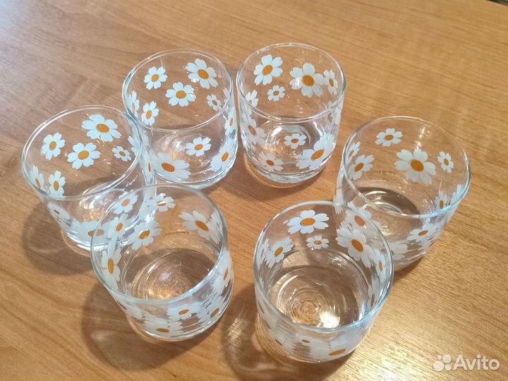 Набор стаканов ромашки 6 штук