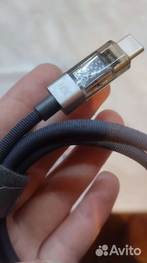 Кабель зарядный прочный Type-C - Type-C 60W