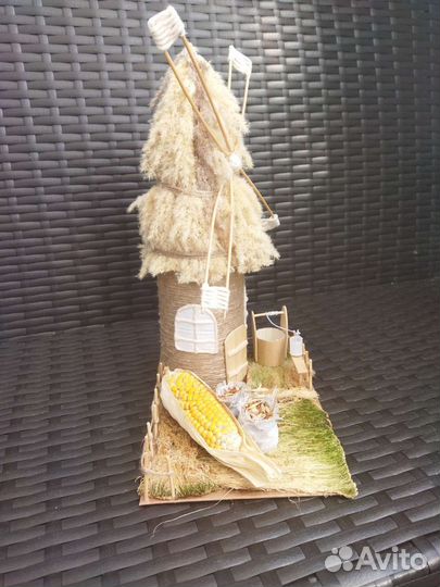 Мельница. Поделка в сад или школу