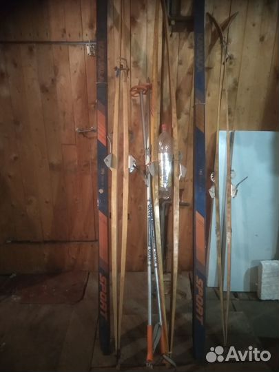 Лыжи деревянные