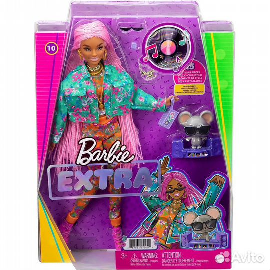 Кукла Barbie Экстра с розовыми косичками