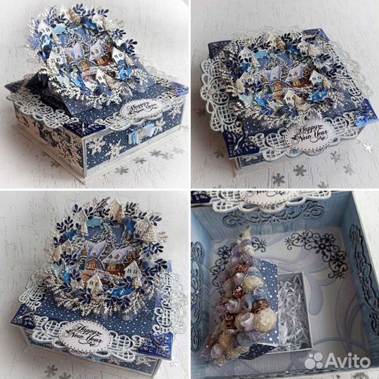 Коробочка для денег новогодняя, подарок на новый г