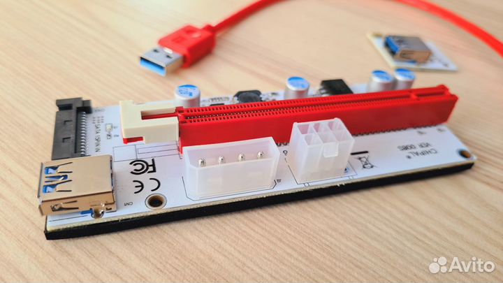 Новый Райзер VER 008s 3в1, Кабель USB 30 см