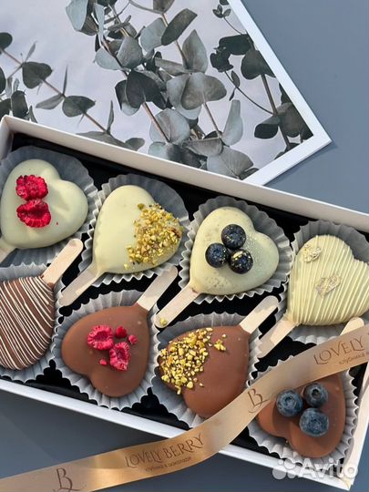 Пирожное Эскимо сердечки