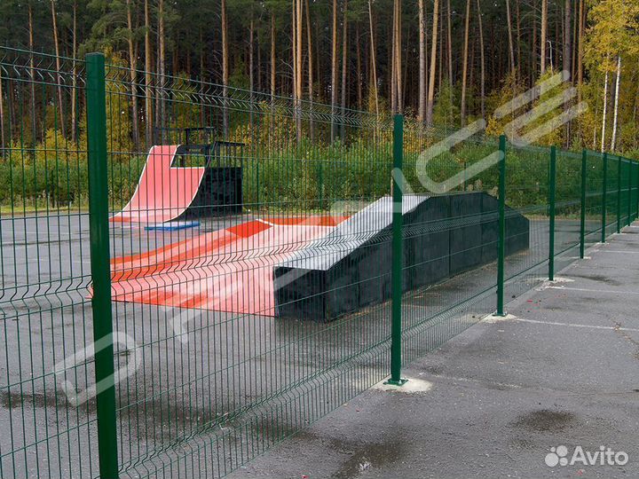 Столб для забора, 3D сетки 60х40х1,2мм, L2м