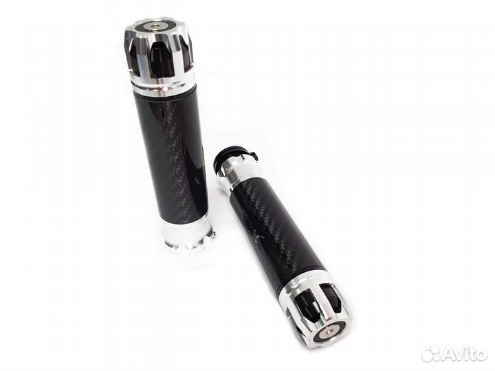 Ручки руля Rizoma (silver-carbon) с грузиками