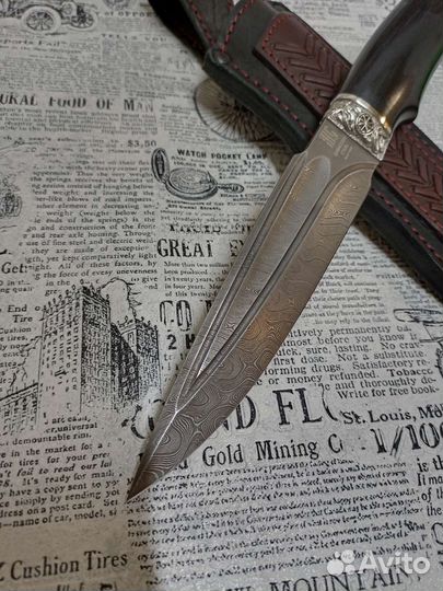 Нож Марал / Дамасская сталь / граб