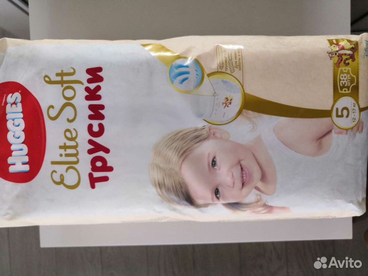 Трусики-подгузники Huggies XL (5) 12-17 кг. 38 шт