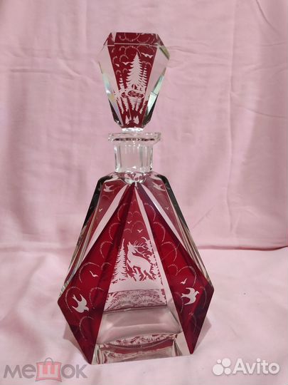 Винный набор Богемия. Цветное стекло