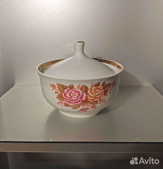 Чайная пара и сахарница фарфор СССР