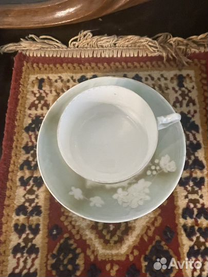 Чайная фарфоровая старинная пара Гарднер