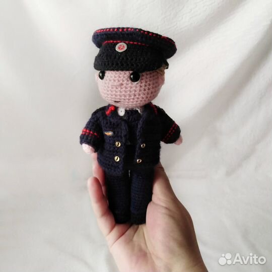 Кукла ручной работы Железнодорожник, сувенир