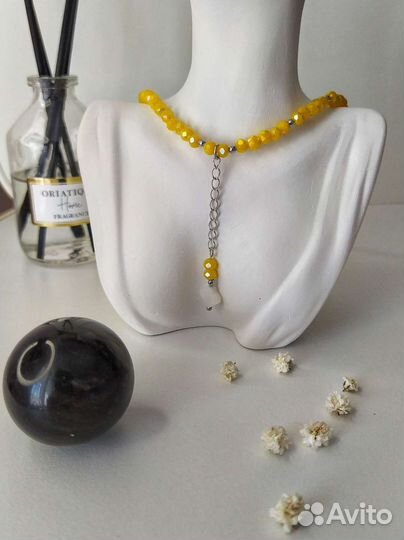 Колье чокер из натуральных камней