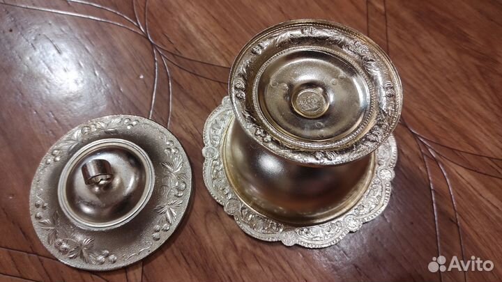 Сахарница металлическая СССР винтаж