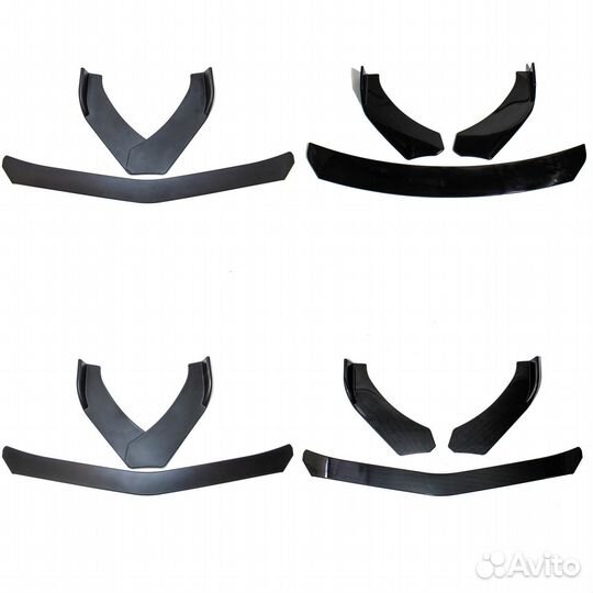 Универсальный сплиттер переднего бампера Salman