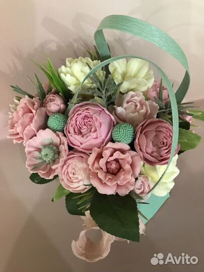 Букет из мыльных цветов