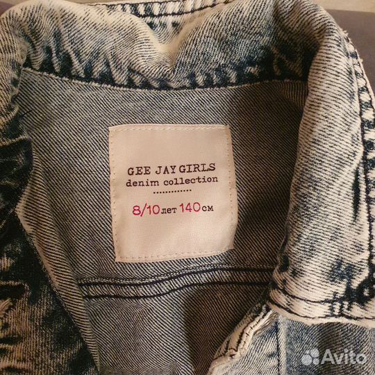Джинсовая куртка для девочки 140