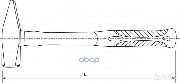 Молоток слесарный с фиберглассовой рукояткой, 800