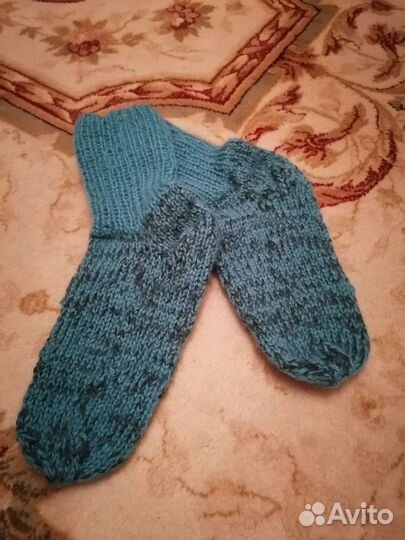 Носки ручной вязки шерстяные