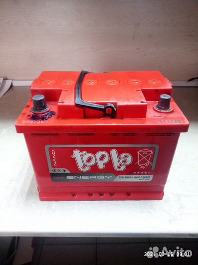 Б/У акб автомобильный аккумулятор Topla 60Ач Евро