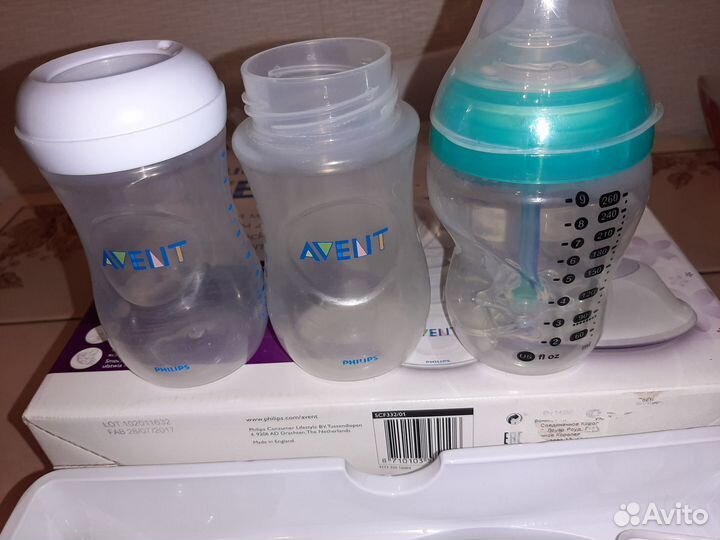Электрическии молокоотсос avent+термосумка+вкладыш