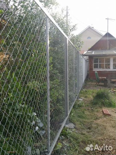 Забор сетка рабица