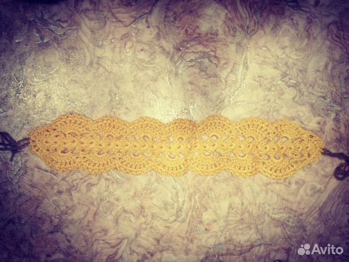 Повязка на голову вязаная