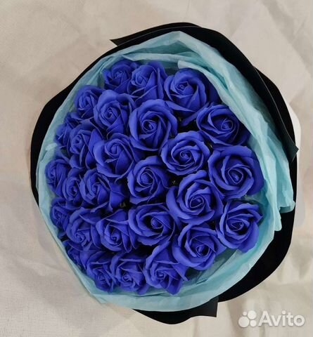 Букеты синих роз