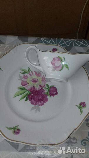 Блюдо и соусник Дулево фарфор