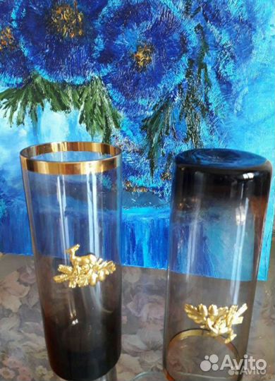 Стаканы 2шт СССР 70е годы с золочеными оленями