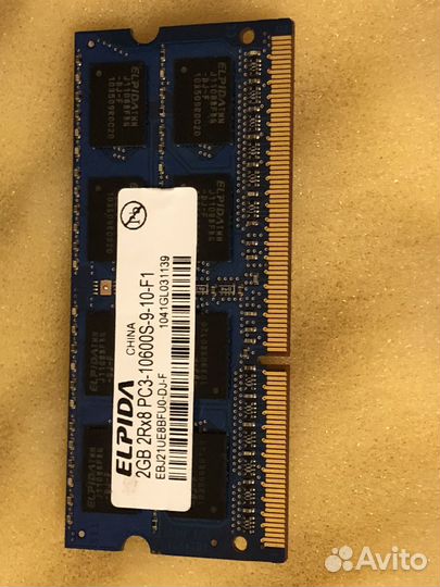 Оперативная память ddr3 Elpida 2gb