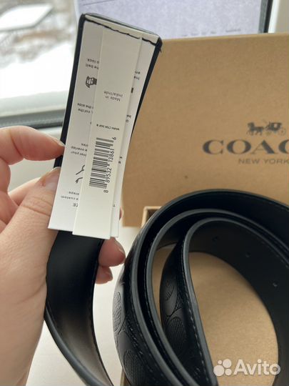 Ремень мужской Coach натуральная кожа