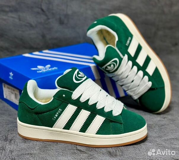 Кроссовки adidas campus с мехом женские