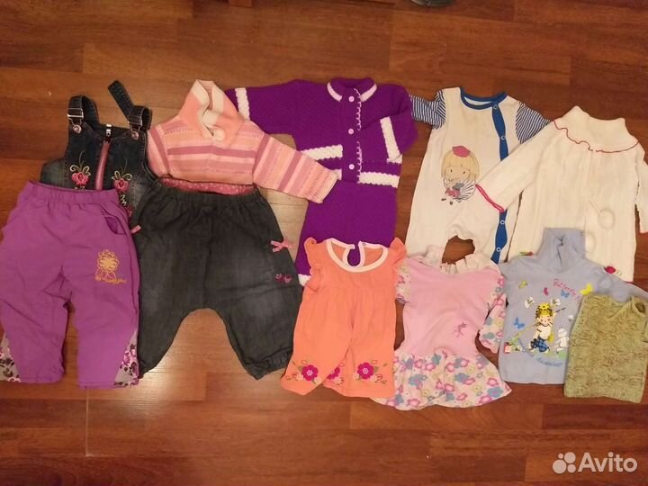 Вещи пакетом для девочки от 0-74см