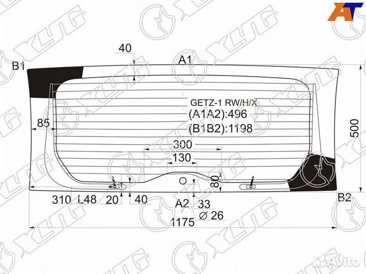 Лобовое стекло на Hyundai Getz 02-11г