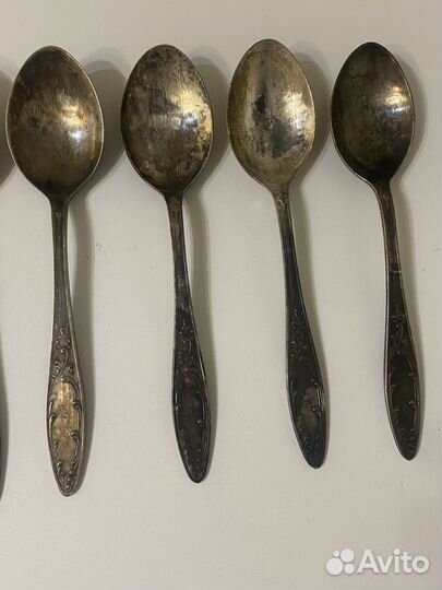 Ложки мельхиоровые СССР пламя