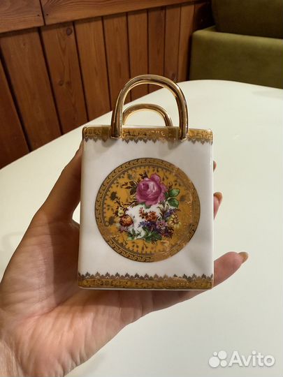 Ваза салфетница yamasen япония золото 24К винтаж