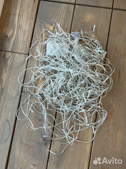 Гирлянда штора хс пультом холодный свет