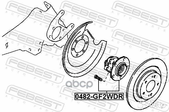 Ступица задняя 0482GF2WDR Febest
