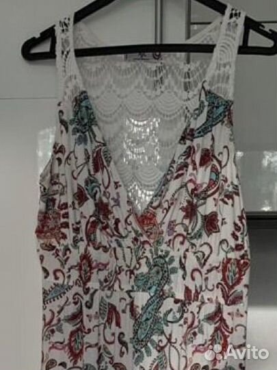 Платье лето макси как Zara Зара вискоза 44 46 SM