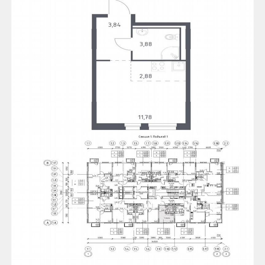 Квартира-студия, 22,4 м², 10/19 эт.