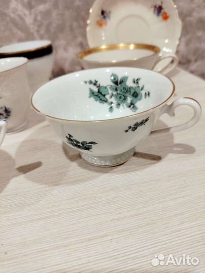 Фарфоровые кофейные чашки