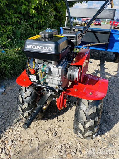 Мотоблок бенз Honda(Taiwan) +Телега 500(2х мест)