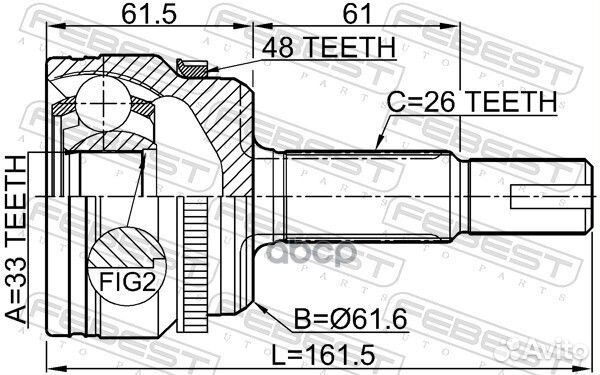 0110-ASV50LA48 ШРУС наружный к-кт Toyota Camry