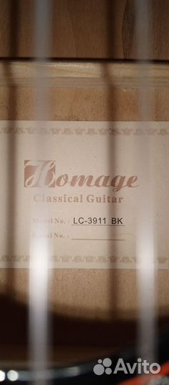 Классическая гитара Homage LC-3911 BK