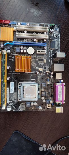 Asus p5qpl-am+3 Гб оп+Intel core 2 quad q6600