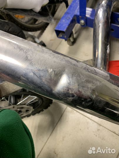 Защита заднего бампера из нержавейки